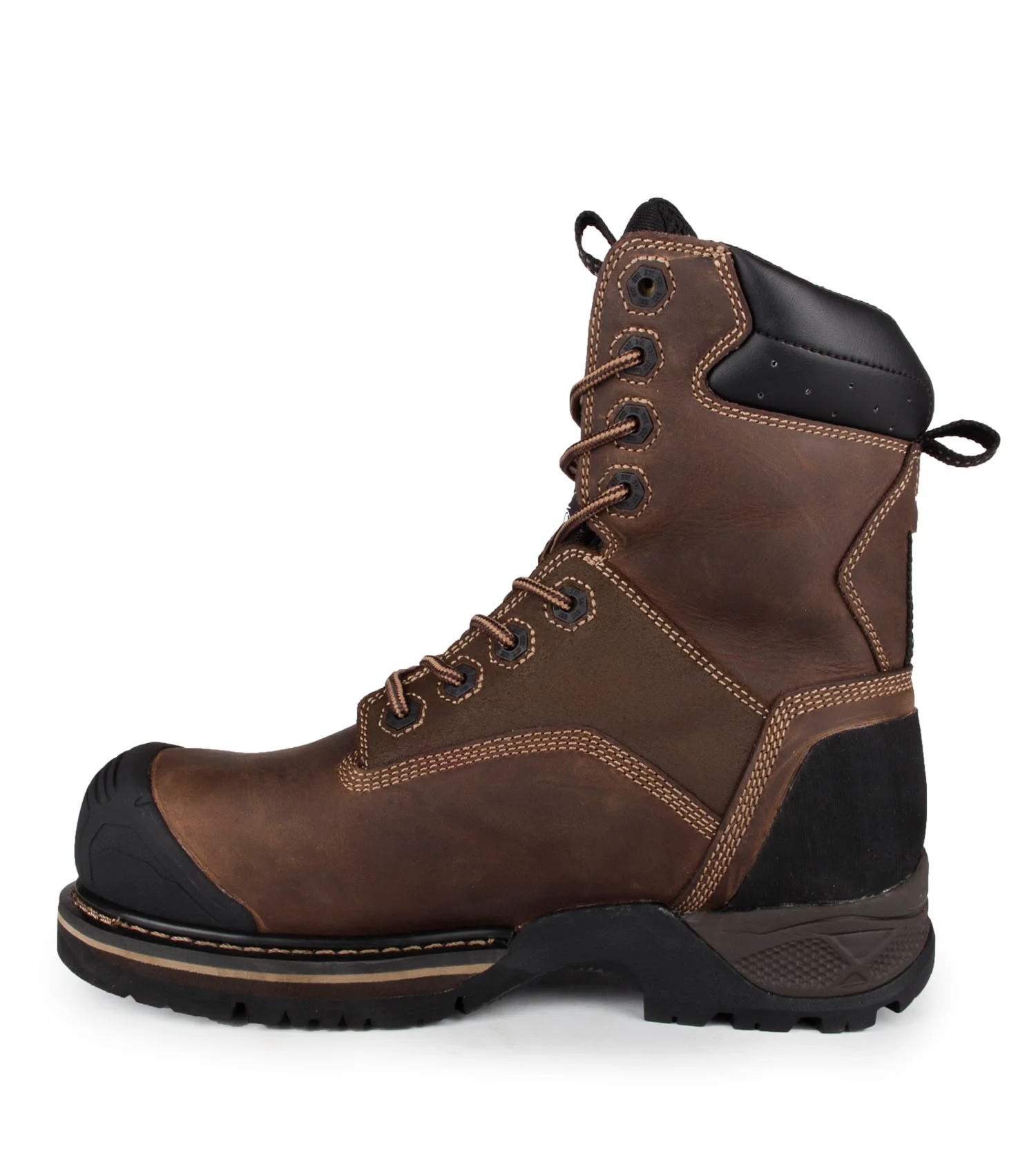 STC Rebel, Brown | 8” Leather Work Boots | Waterproof Membrane - Image 3