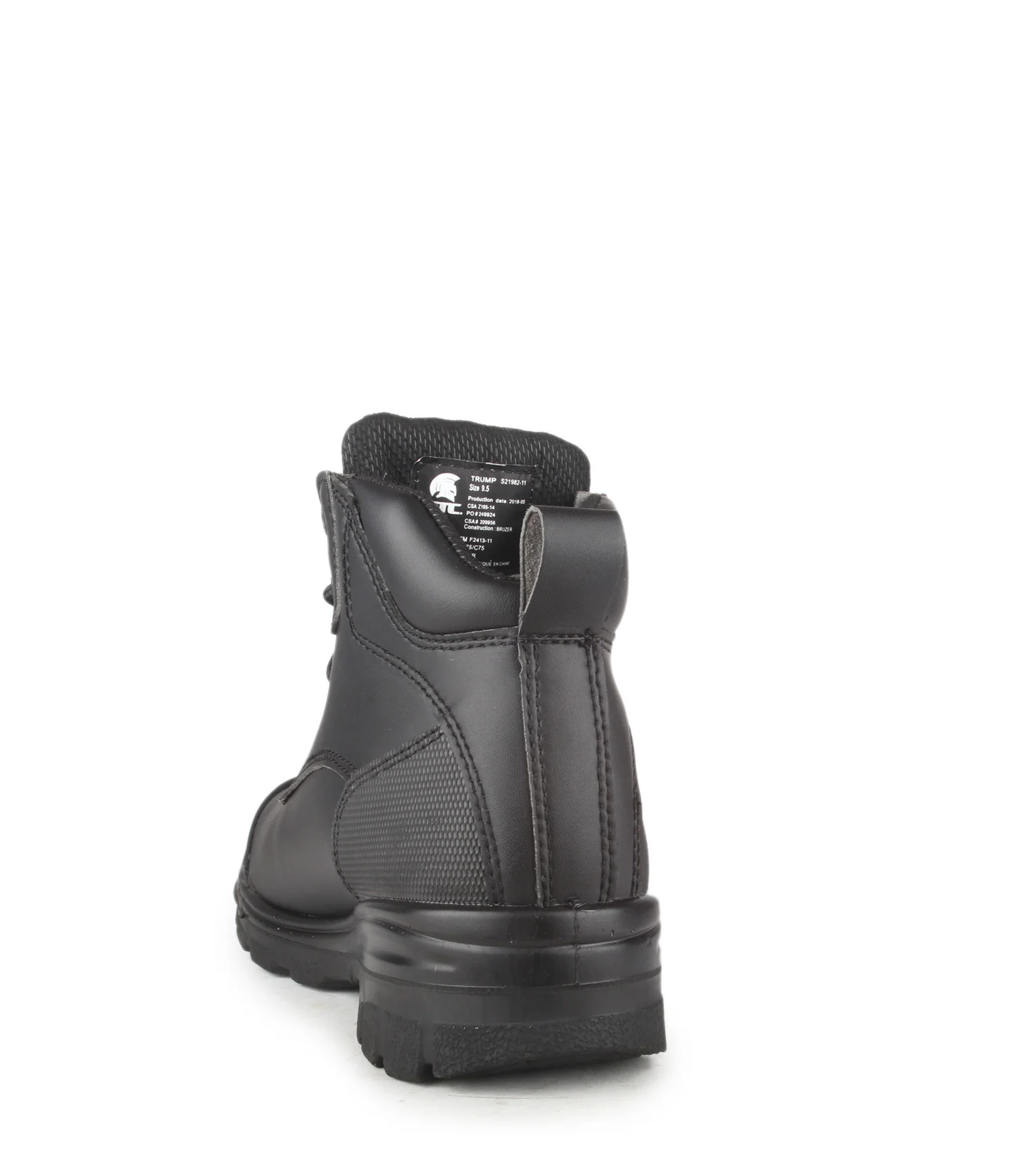 Trump, Black | 6” Vegan Microfiber Work Boots - Image 4